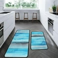 thumbnail image 4 of Kitchen Rugs and Mats Set 2 Pcs, Abstract Area Rug Blue and Sky Blue Abstract Art Painting Non-Slip Kitchen Rug Set for Kitchen, Office, Sink 17"x47.2"+17"x30", 4 of 6