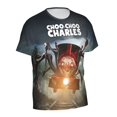thumbnail image 3 of Unisex 3D Print Choo Choo Charles T Shirts Graphic Design Casual Summer Short Sleeve Fashion Tees Shirt for Men Women, 3 of 8