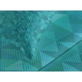 thumbnail image 4 of Ambesonne Teal Quilted Bedspread Set 3 Pcs, Triangles Squares Modern, King Size, Turquoise Aqua, 4 of 5