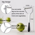 thumbnail image 2 of Multi-functional Peeler, Suitable For Heavy Kitchen Use, Features Ergonomic Non-slip Handle And Rust-proof Construction, Dishwasher Safe, 2PCS, 2 of 5