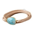 thumbnail image 1 of Brazalete de cuerda Hugo pulsera Vintage de piedra brillante ajustable azul, 1 of 10