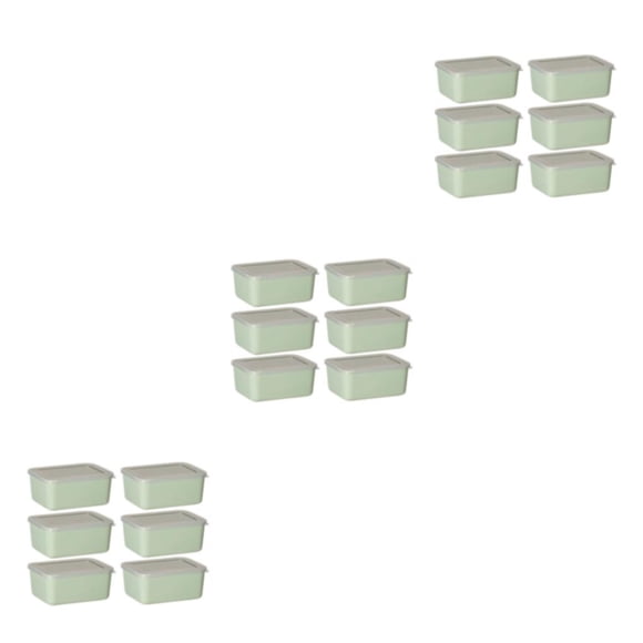 Advancent Contenedores de almacenamiento transparentes - Organización fácil Tapa transparente Grado alimenticio Apilable Verde 6 piezas Type1 NO1