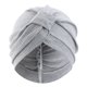 thumbnail image 1 of Turbante de color liso con diseño anudado elástico, tejido grueso con textura de gofre, estilo étnico indio., 1 of 8