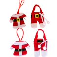 thumbnail image 4 of pitrice Tableware Cover Santa Suit Christmas Silverware Holder Pockets Red Dinner Table Party Decorations Kit, 4 of 8