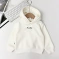 thumbnail image 2 of Vedolay Girl's Sweatshirts Fashion Collared Long Sleeve Pullover with Pockets,White 3-4 Years, 2 of 2