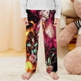 thumbnail image 2 of Demon Slayer Pajama Pants Long Sleep Pants Soft Elastic Waist PJ Bottoms Lounge Pants, 2 of 7