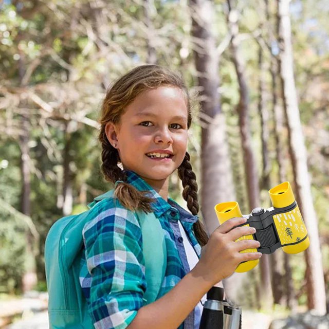 Jumelles Compactes Haute Résolution pour Observation des Oiseaux Camping Activités Extérieures Antichoc Légères Télescope Portable pour Enfants Adultes
