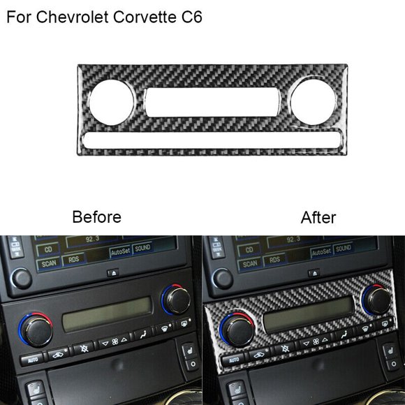 for Chevrolet Corvette C6 Carbon Fiber Air Conditioner Switch Button Cover Trim