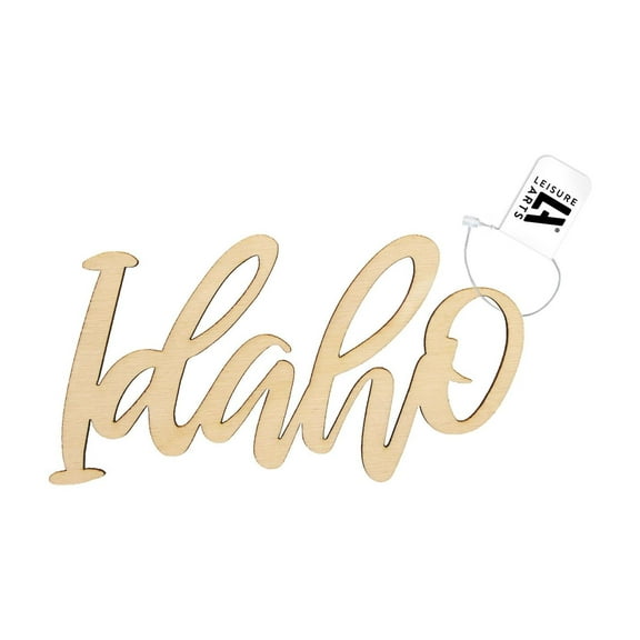 Leisure Arts Unfinished Wood Words - 5" X 2.5" - Idaho Wood Cutout Word Cutouts For Crafts Wooden Words For Crafts Wooden Cut Out Letters Laser Cut Medium Size