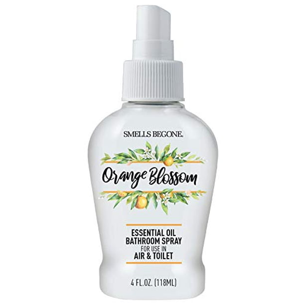 SMELLS BEGONE Essential Oil Air Freshener Bathroom Spray Orange Blossom 4 Ounce
