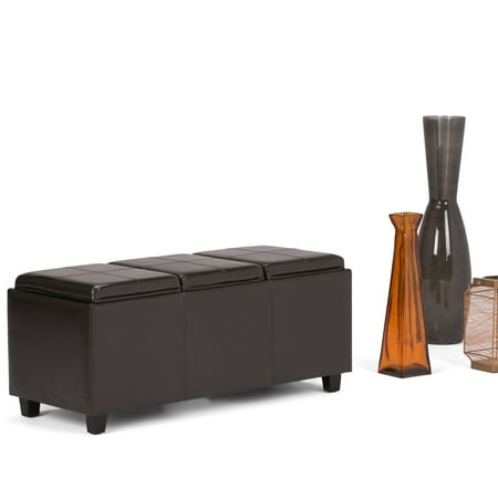 Simpli Home Avalon Extra Large Storage Ottoman With 3 Serving Trays Simpli Home Avalon Extra Large Storage Ottoman With 3 Serving Trays