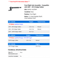 thumbnail image 2 of Front Right Axle Assembly - Compatible with 2007 - 2012 Dodge Caliber 2008 2009 2010 2011, 2 of 2