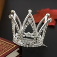 thumbnail image 3 of Crown Cake Topper Crystal Tiara Vintage Wedding Cake for Baby Photo Studio, 3 of 19