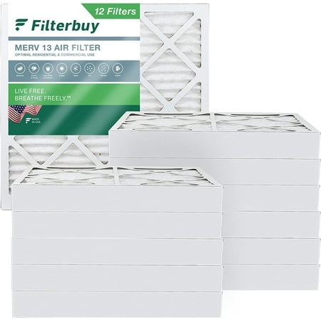 

Filterbuy 24x24x4 MERV 13 Pleated HVAC AC Furnace Air Filters (12-Pack)