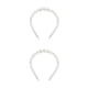 thumbnail image 3 of Diadema Blanca Resistente al Desgaste Qarigey Estilo Simple Elegante con 4 Perlas Grandes, 3 of 5