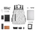 thumbnail image 4 of Fotbe Black White Music Mochila Ligera para Hombres y Mujeres - Duradera y Resistente al Agua, Ideal para Escuela, Trabajo, Viajes y Uso Diario, 4 of 7