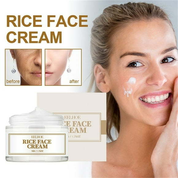 EGNMCR Creams & Moisturizers 41% Rice Bran Essence With Ceramide, Glowing Look, Improves Skin Barrier, Nourishes Deeply, Soothing To Even Out Skin Tone, K Beauty face cream
