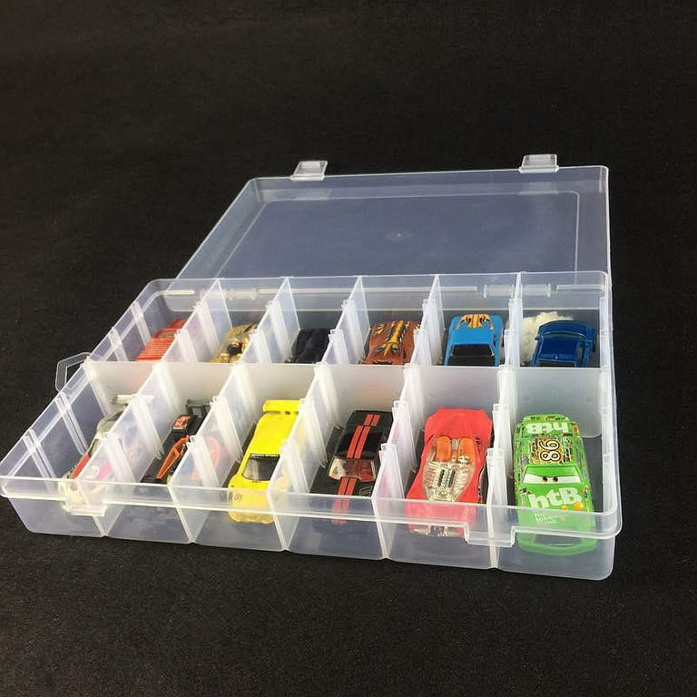 Hot Wheels Matchbox Tomica Toy Car Model 1:64 Car Dustproof Storage Box  Children's Toys Transparent three-layer 30-cell storage box