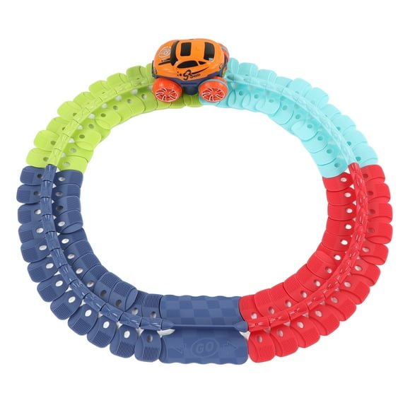 Car Track Set Race Toys, Flexible Changeable Race Car Ramps Track Toys with Small Truck, Movable Easy to Assemble Kids Vehicle Track Toy for Boys Girls