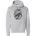 thumbnail image 2 of Inktastic Flowered Sea Turtle in Wave Adult Hoodie Sweatshirt, 2 of 4