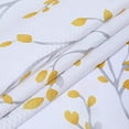 thumbnail image 4 of 30inch Short Curtains, Leaf Floral Print Tier Curtains for Windows, 27"x30", Set of 2, Yellow, 4 of 7