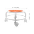 thumbnail image 2 of Raindrops Tabouret Roulant Bas en Plastique pour Utilisation en Salon 1 Paquet, 2 of 8