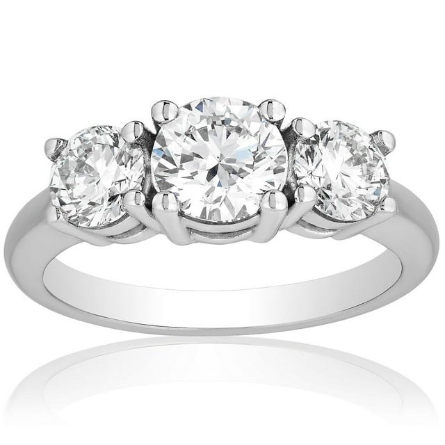 2.00 CT. T.W. Round Cut Three Stone Diamond Ring in 18K Gold
