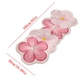 thumbnail image 2 of JWZZYD Scalloped Floral Plush Bathroom Runner Rug, 63"x19.68" Soft Absorbent Non Slip Floor Mat, Washable Flower Pattern Carpet for Bathroom, Bedroom, Entryway & Home Flooring Decor(Pink, 1 Pack), 2 of 7