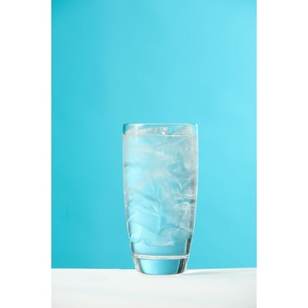 - Very Full Glass Of Water With Ice Canvas Art - Greg Huszar Photography Design Pics (22 x 34)