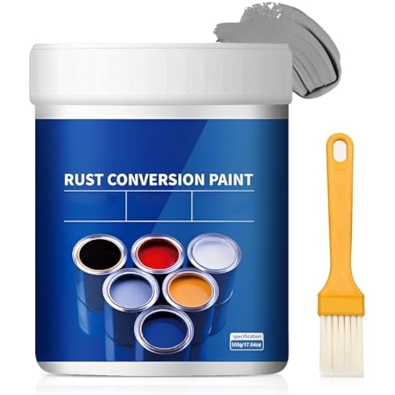 4-in-1 Rust Converter Paint for Metal – Weatherproof, Water-Based, Long-Lasting Rust Prevention & Protection, 17.64 OZ/500g