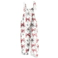 thumbnail image 2 of Womens Valentine's Day Jumpsuits Trendy Heart Printed Sleeveless Jumpers Loose Overalls Jumpsuit Pants With Pockets Multicolor XXXXXL, 2 of 5