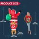 thumbnail image 5 of Papá Noel inflable navideño colgante de 2,4 m de Joiedomi con LED, 5 of 8