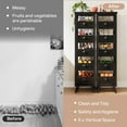 thumbnail image 7 of Tribesigns Wood Fruit and Vegetable Storage Rack, 5-Tier Narrow Snack Stand Kitchen Stand Fruit Basket, Pull-Out Utility Organizer, Black, 7 of 7