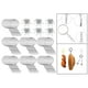 thumbnail image 3 of Anillos para llaveros, 350 unidades de anillos con cadena para manualidades, divididos plata, 3 of 9