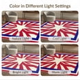 thumbnail image 7 of ODIKA 6'x9' Washable Area Rug Front Patriotic Door Striped Burst Bold Stripe Border Generic for Queen Size Bedroom, Under Bed, Master Suite, Easy Care, Non-Shedding, 7 of 7