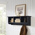 thumbnail image 4 of Crosley Brennan 3 Cubby Wall Mounted Coat Rack in Black, 4 of 5
