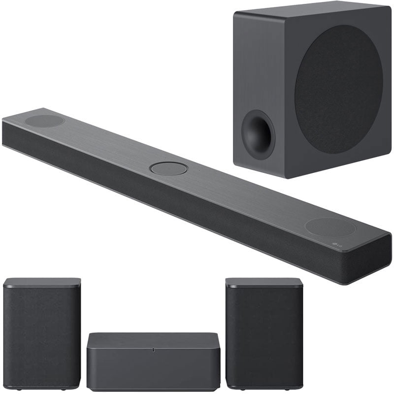 LG S80QY 3.1.3 ch High Res Sound Bar System Bundle with SPQ8S Rear