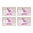 thumbnail image 2 of MKHERT Stylish Merry Christmas in Modern Violet Colors with Deer Silhouette Placemats Table Mats for Dining Room Kitchen Table Decoration 12x18 inch,Set of 4, 2 of 4
