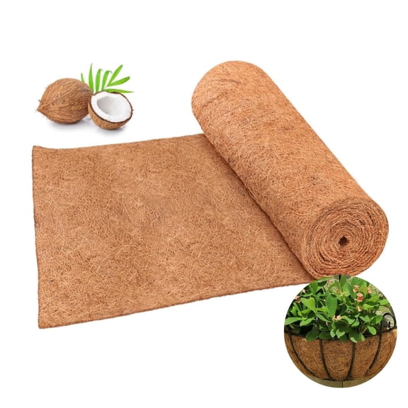 Coco Fiber Roll,Coconut Fiber Liners,1pack Coco Coir Liner Sheets,7.9x118in Animal Pet Pad,Garden Decoration for Planters,Flowers