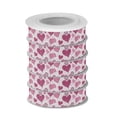 thumbnail image 2 of 5 Rolls Christmas Ribbon 1.5 inch Wide Decorative Ribbon for Gift Wrapping and Holiday Decorations Pink and Maroon Hearts, 2 of 7