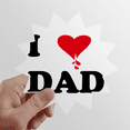 thumbnail image 1 of Autocollant Vinyle J'aime Papa Amour Bonheur Soleil pour Bagages Graffiti Fleur, 1 of 3