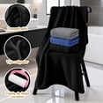 thumbnail image 4 of Toallas de Baño de Microfibra 3 Piezas – Juego de Toallas Corporales Ultra Suaves de Secado Rápido – Toalla Multiusos para SPA, Gimnasio, Viaje y Playa (Negro+Gris Oscuro+Azul Oscuro), 4 of 4