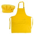 thumbnail image 1 of Opromo 12-Pack Cotton Canvas Adjustable Apron and Chef Hat Set-Yellow-L, 1 of 6