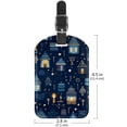 thumbnail image 6 of Square 2Pack PU Leather Candle Cruise Luggage Tag with Privacy Cover and Name ID Tag for Travel Handbags Backpacks Luggage Tags, 6 of 6