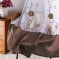 thumbnail image 2 of 1 pieza de cortinas con ojales con bordado floral para dormitorio, cocina, sala de estar, 140 cm x 175 cm, marrón soleado, 2 of 5