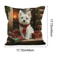 thumbnail image 3 of HCBY Christmas Winter Maltese Decorative Throw Pillow Covers, Dog Terrier Decorative Throw Pillows, Snowflake Porch Outdoor Pillowcase, Sofa Couch Cushion Case Home Decor Gift, 3 of 6