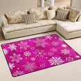 thumbnail image 2 of SKYSONIC Xmas Winter Purple Snowflake Non-Slip Area Rug, Floor Carpet Comfort Floor Mats Decor for Indoor Front Porch Living Room Bedroom Kitchen, 36"x24", 2 of 5