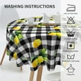 thumbnail image 2 of Lemon Tablecloth Washable Reusable Anti-Wrinkle Round Tablecloth 60 Inch for Home Parties Indoor Dinner and Outdoor Picnic Kitchen Dining Decor, 2 of 7
