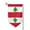 Sharp Corner, variant on Lebanese-Flag Garden Flag Vertical Double Sided Yard Outdoor Decoration 12.5 x 18 Inch Square