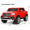 thumbnail image 3 of Costway Licensed Mercedes Benz x Class 12V 2-Seater Kids Ride On Car w/ Trunk Red, 3 of 8